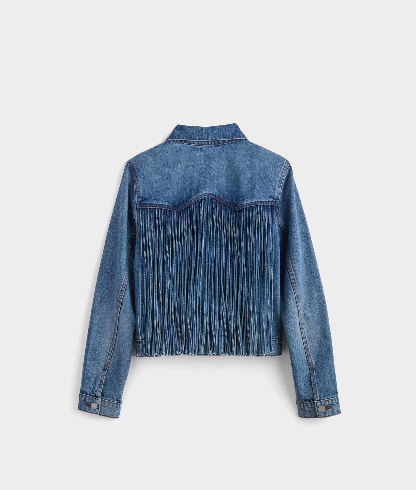 Justine Fringe Denim Jacket :: Blue Roan - Image 9