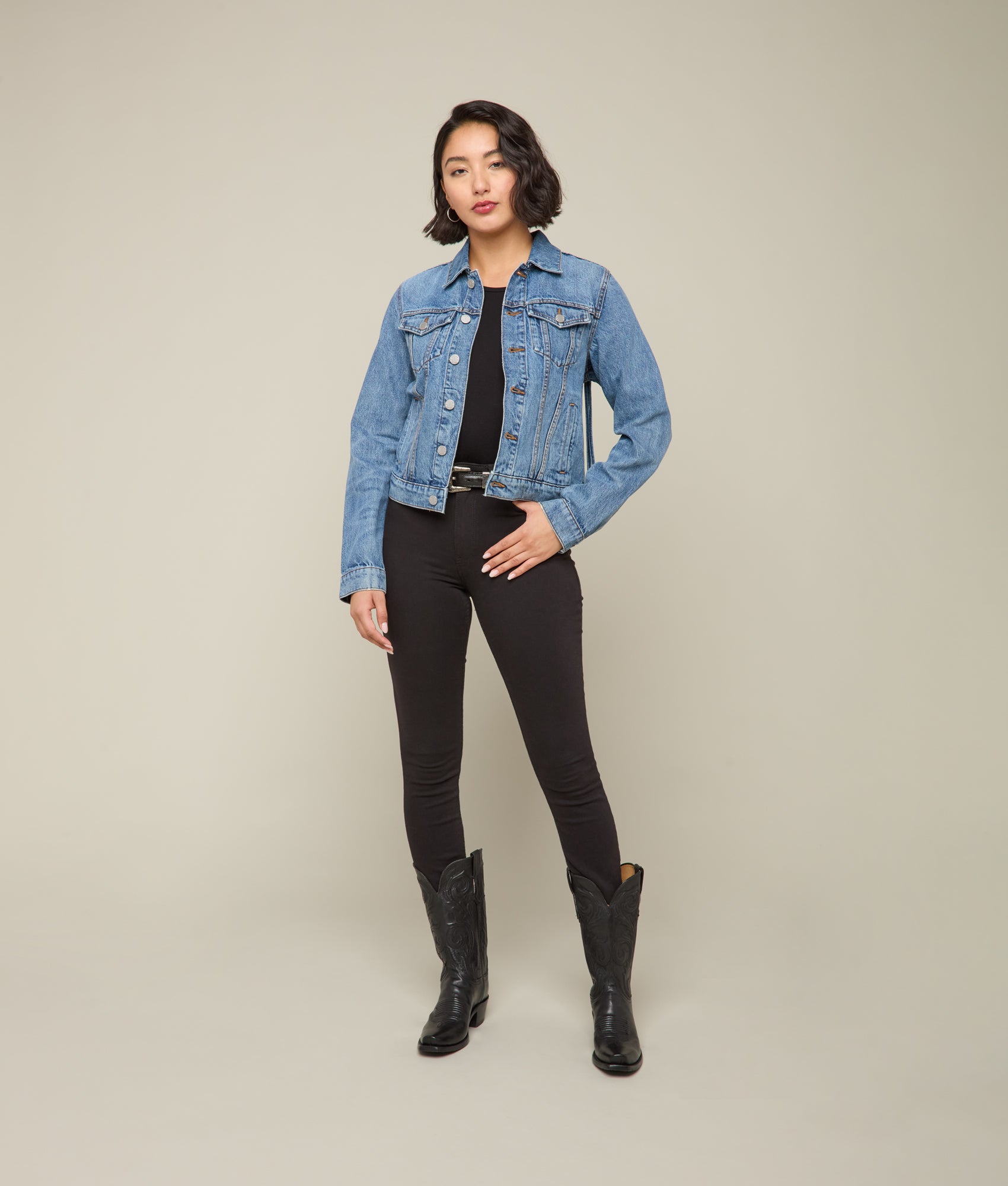 Justine Fringe Denim Jacket :: Blue Roan - Image 5