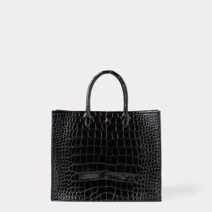 Large Alice Exotic Book Tote :: Black
