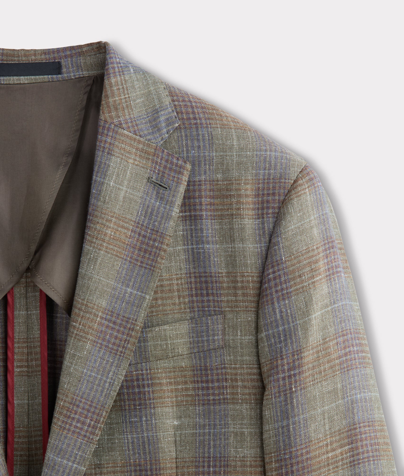 Lucchese Sport Coat :: Olive/Navy Plaid - Image 11