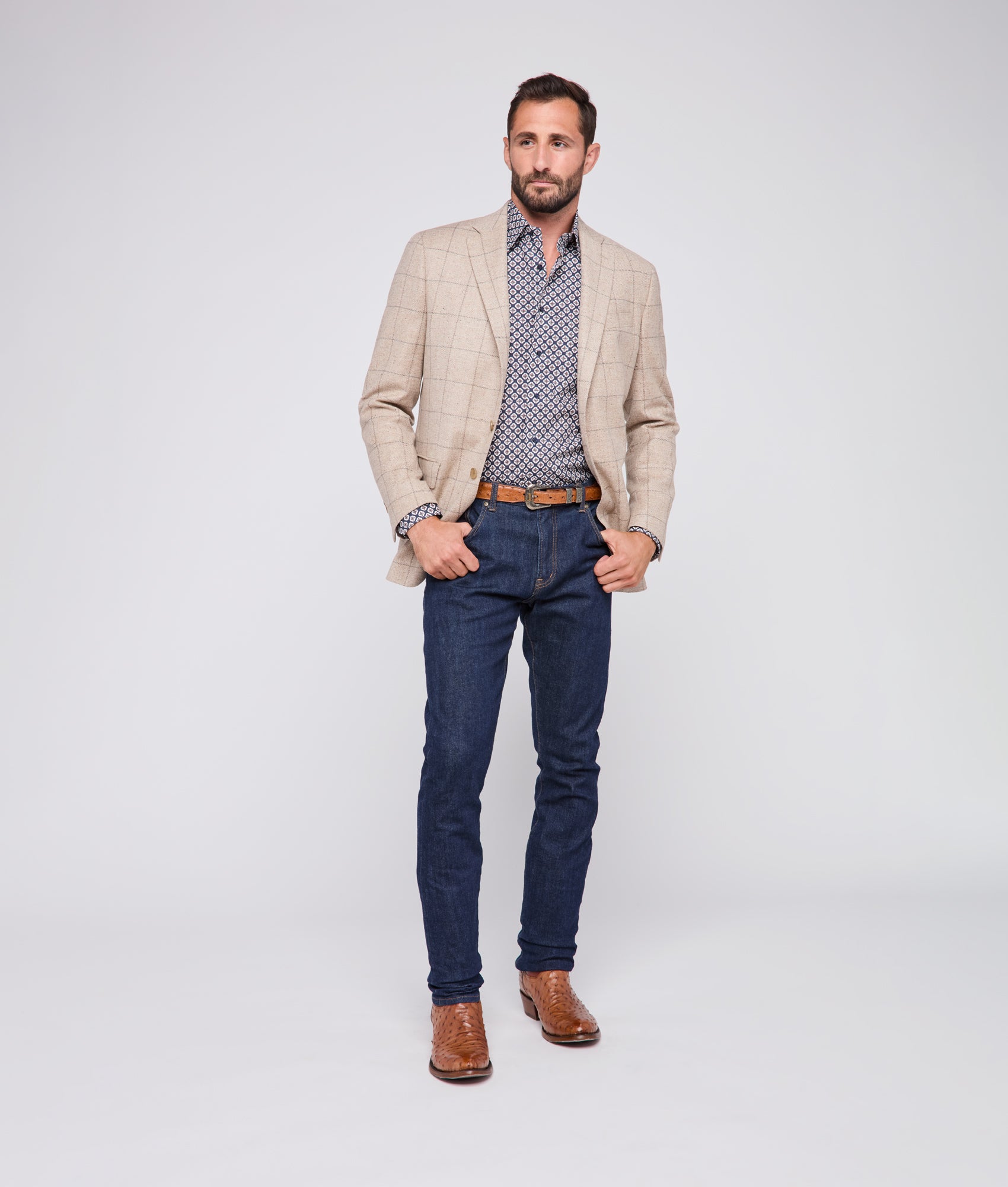 Lucchese Sport Coat :: Oatmeal - Image 3