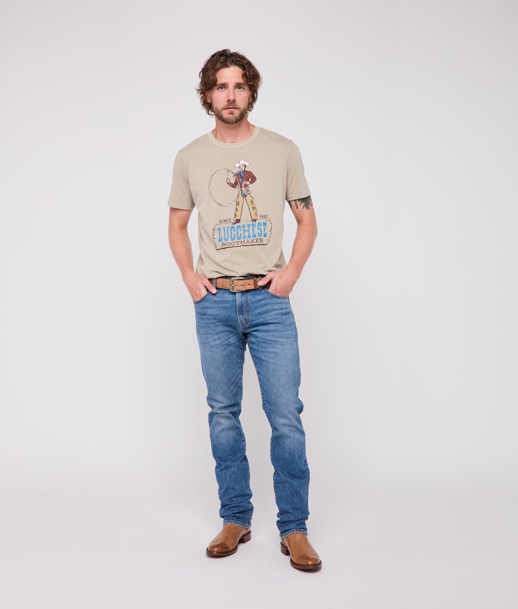 Trail Boss Tee :: Sand - Image 2