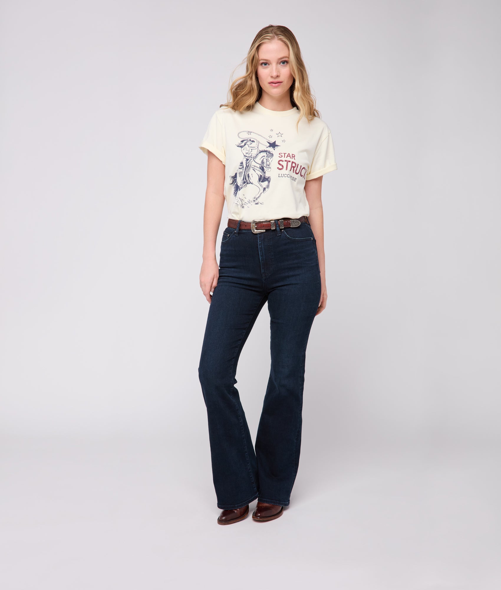 Star Struck Cowgirl Tee :: Ivory - Image 2