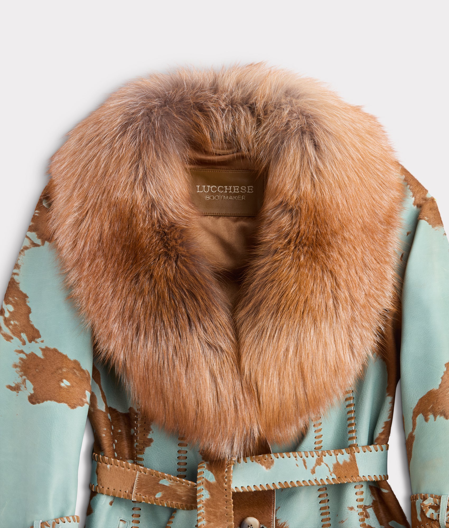Calista Coat :: Turquoise/Brown - Image 5