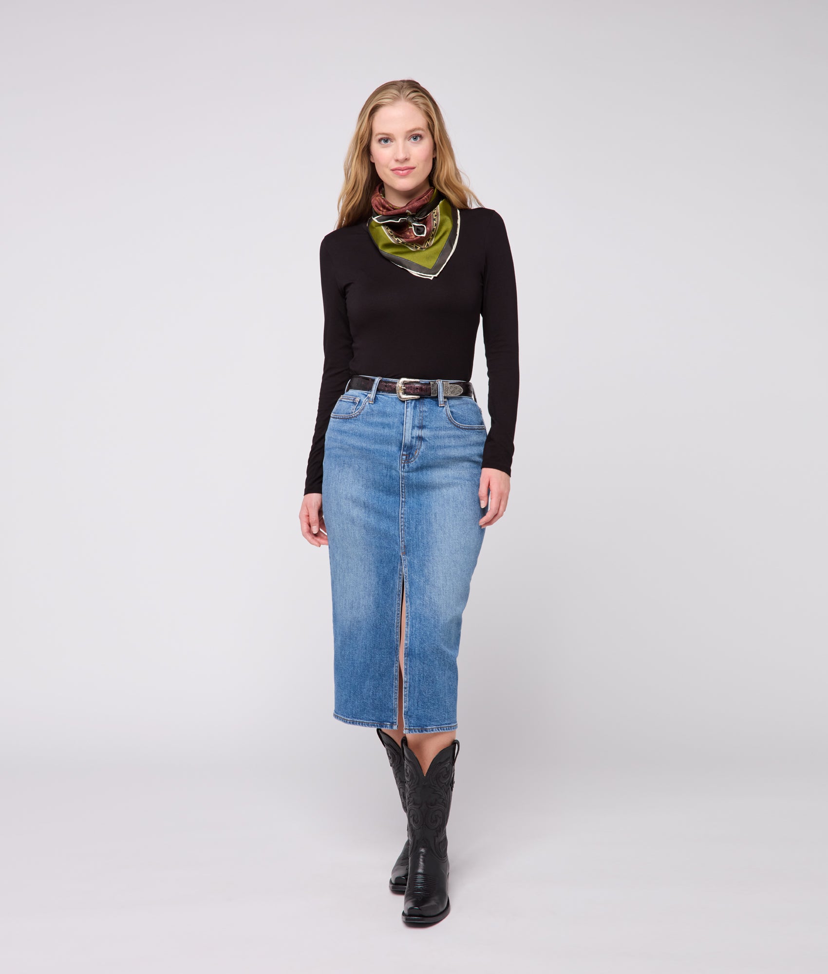 Saddle Scarf :: Brown/Green - Image 3