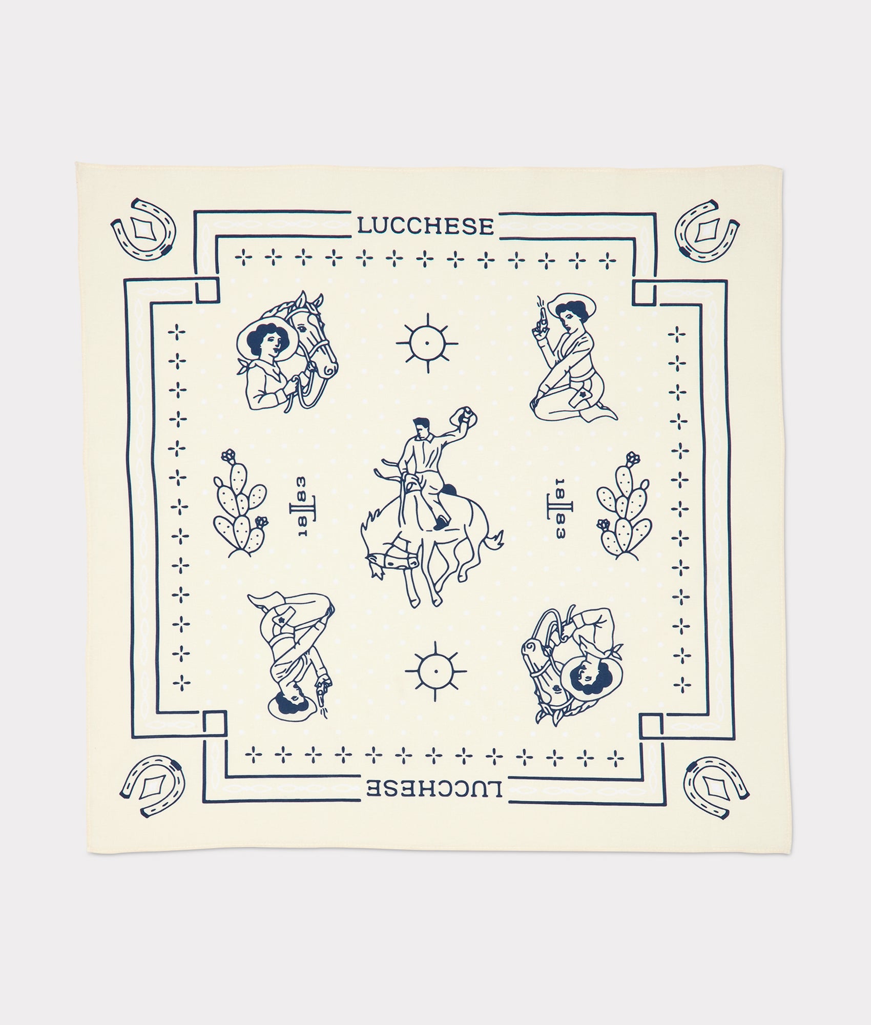 Bleacher Bandana :: Navy/White