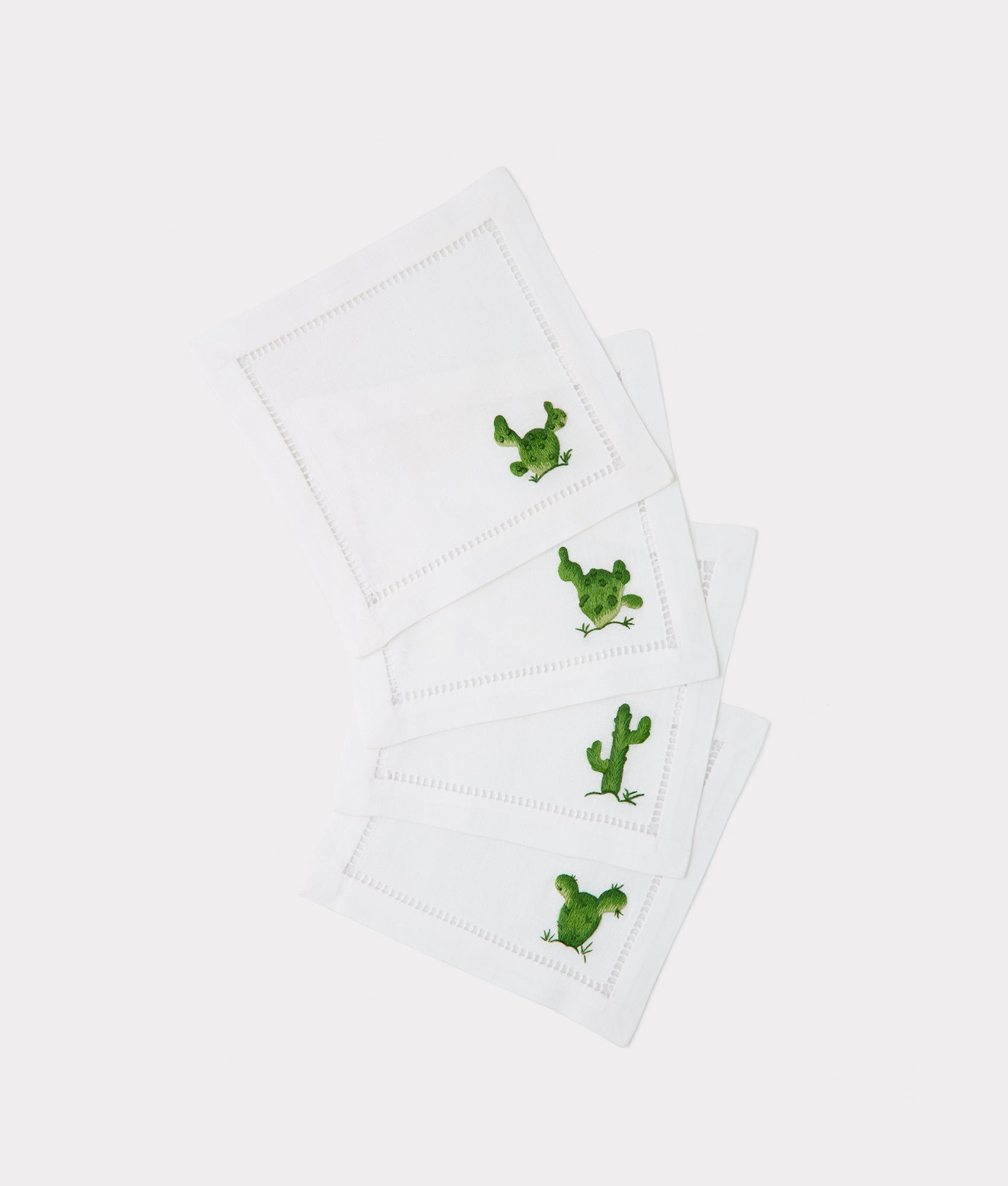 Cactus Cocktail Napkins :: White - Image 6