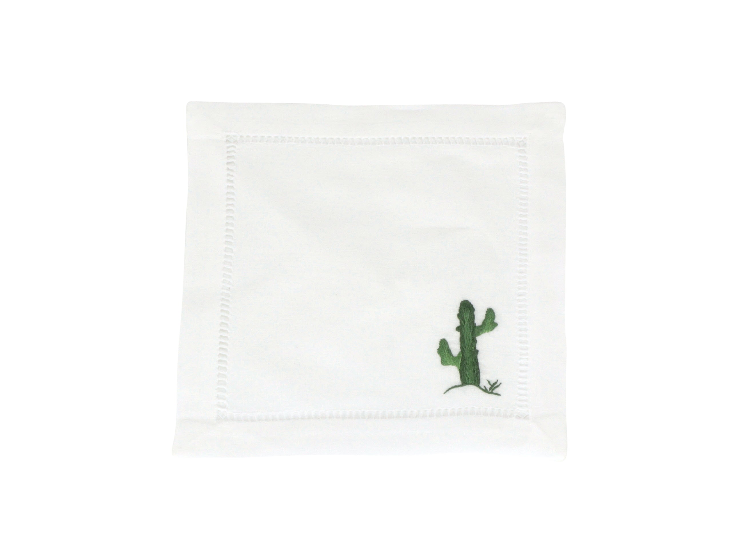 Cactus Cocktail Napkins :: White - Image 2