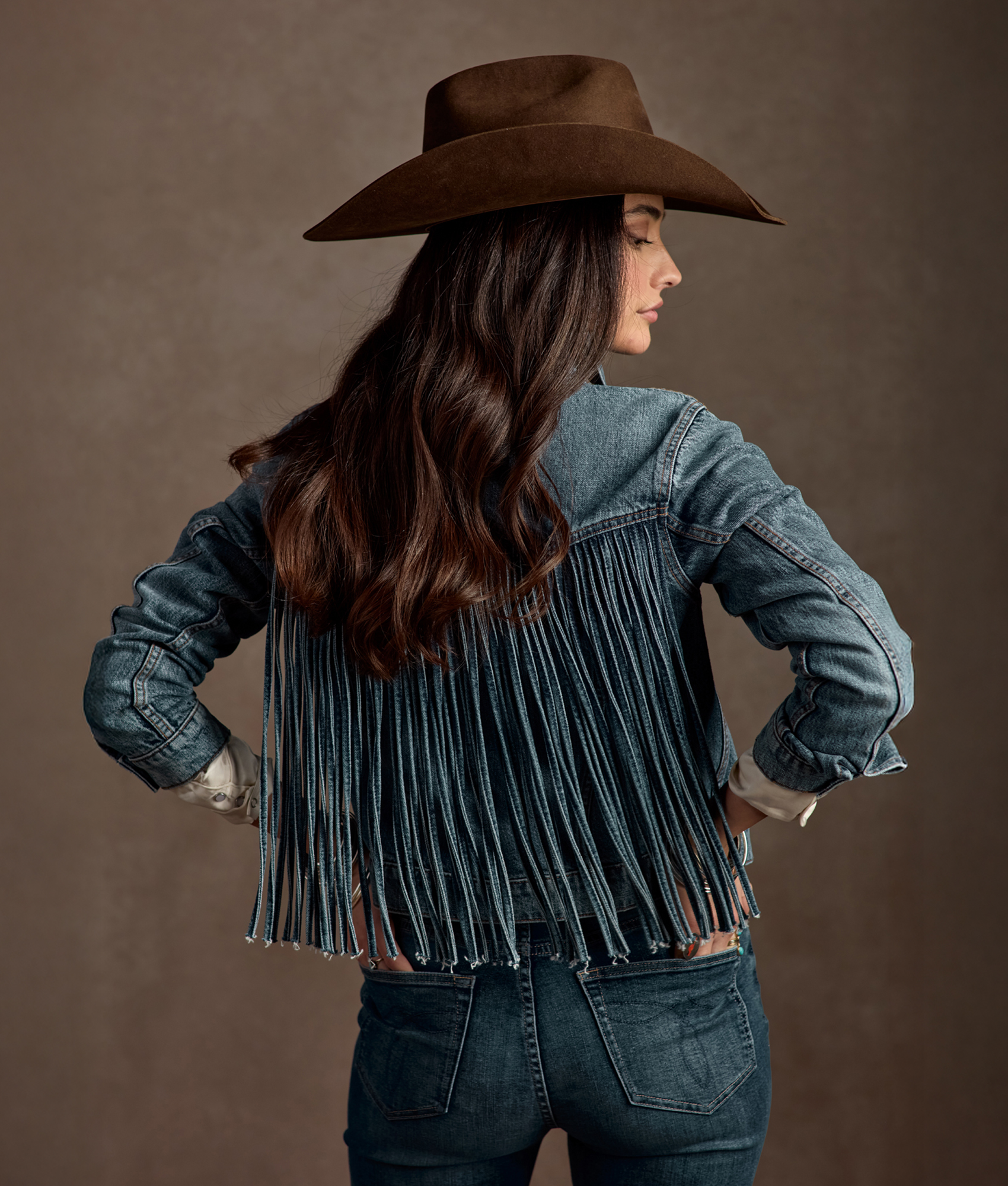 Justine Fringe Denim Jacket :: Blue Roan - Image 2