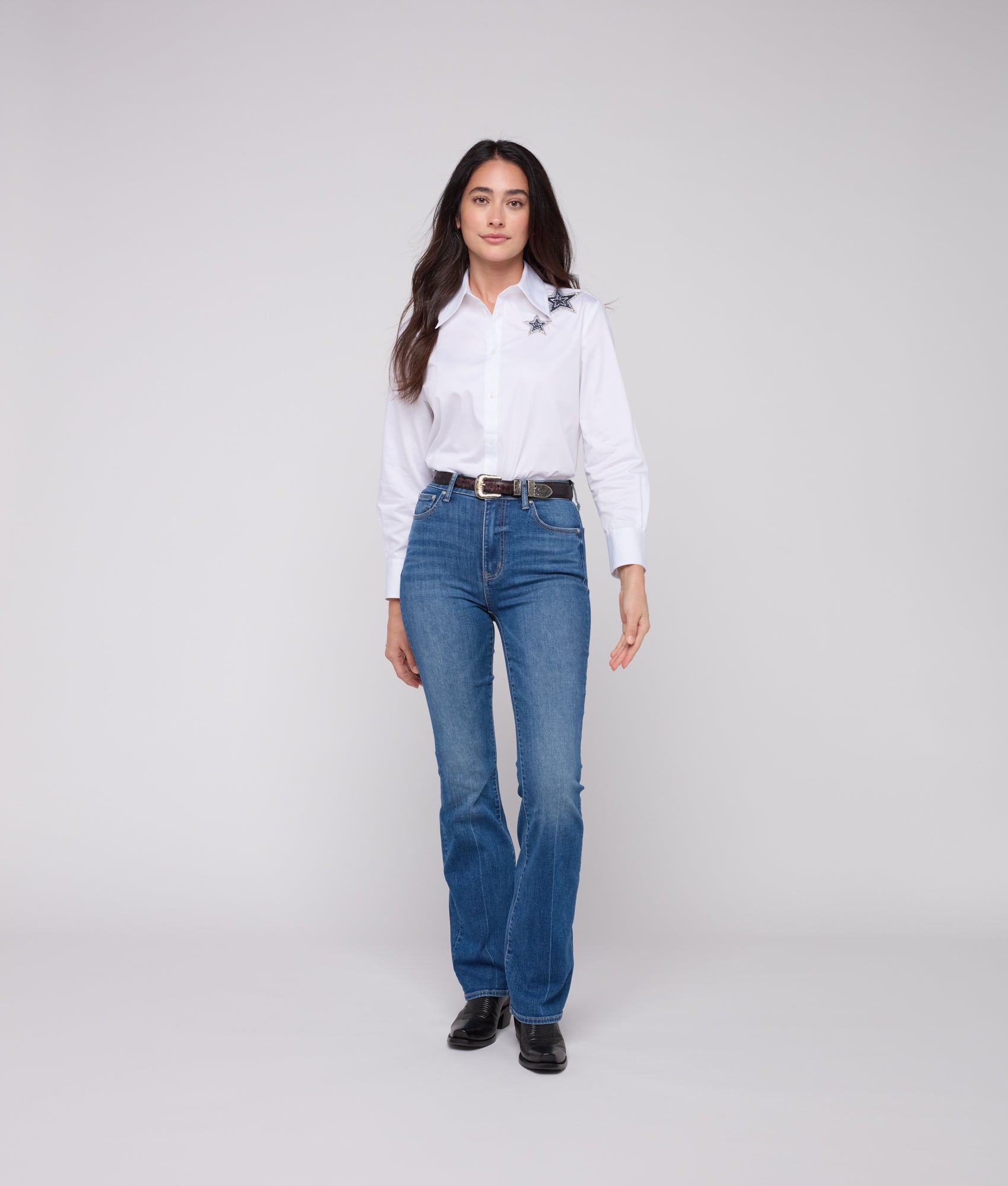 Lucchese x Dallas Cowboys Blouse :: White - Image 2