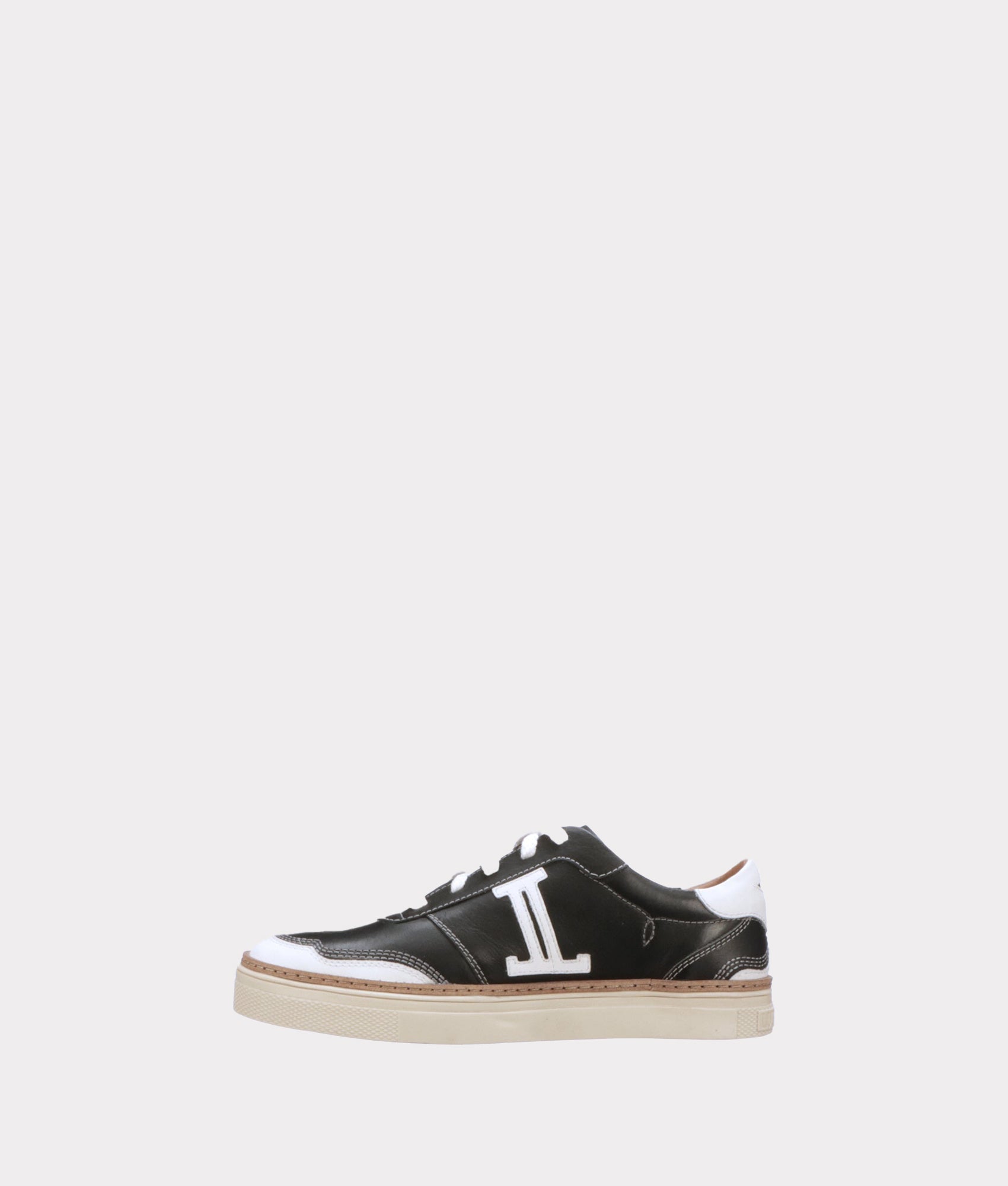 Double L Lace Up Sneakers :: Black - Image 3