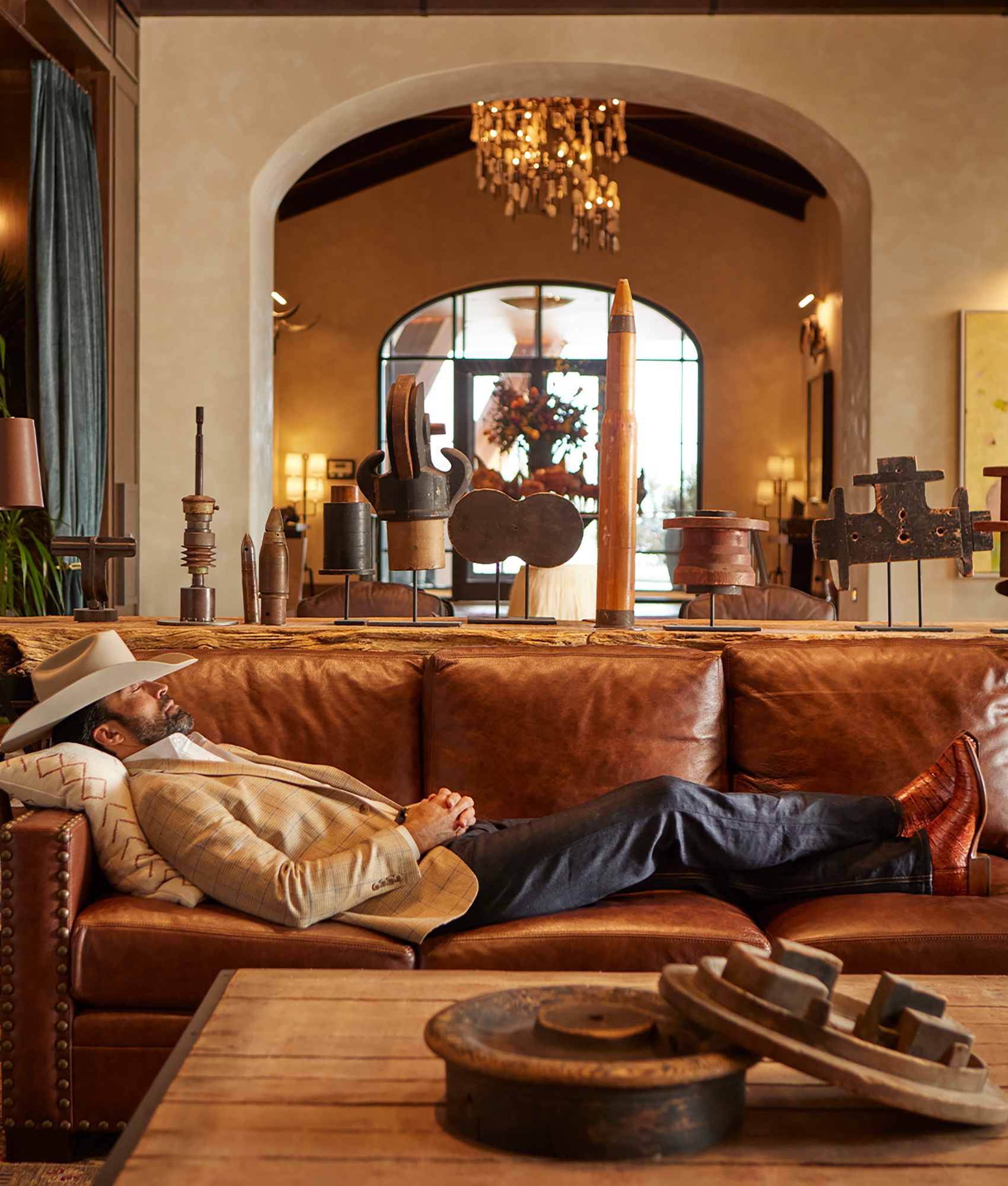 Square Dobby Shirt :: Ecru - Image 4