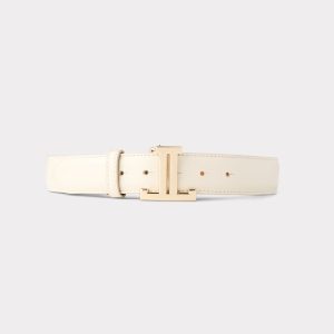 Women's Mirrored L Belt :: Glitz Cream